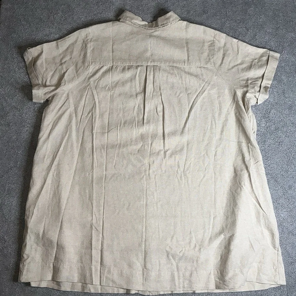 Men's‎ Old Navy Linen Blend Button Up Short Sleeve Shirt 2XL - Picture 4 of 7